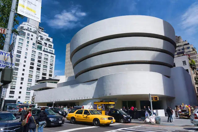 The exterior of the Guggenheim.